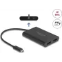 DELOCK Adapteri USB-C 2× DisplayPort 4K 60 Hz — malli 64308