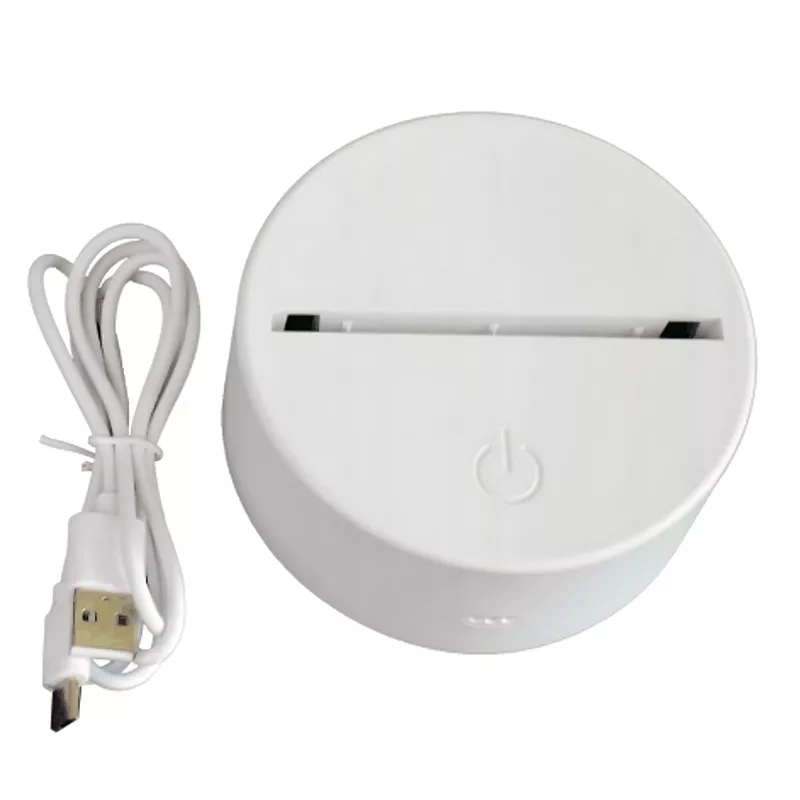 Yövalo Extralink HOME 3D sydän optinen harha yöpöytävalo USB