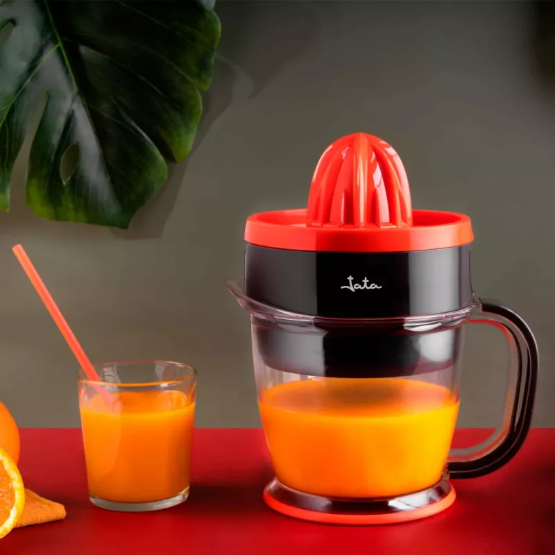 Sähköinen sitruspuristin JATA JEEX1422 1,2 L 40 W musta punainen läpinäkyvä