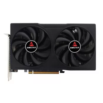 Näytönohjain BIOSTAR Radeon RX 7600 OC — Radeon RX 7600, 8 GB GDDR6, 128-bittinen, PCIe 4.0, kahden tuulettimen jäähdytys