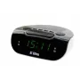 Radio LED-kellolla/herätyksellä, Eltra, 127x53x98 mm, harmaa/valkoinen