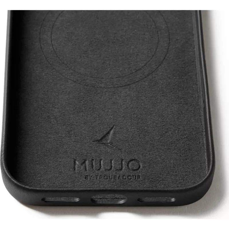 Mujjo Full Leather Case -kotelo iPhone 17 Pro Max musta