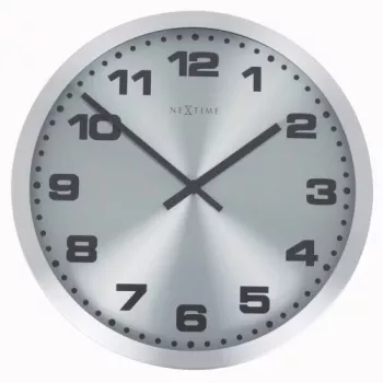 NeXtime seinäkello 2906zw Mercure, Ø25 cm, hopea