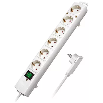 Brennenstuhl Comfort-Line Plus pistorasialista 6-osainen lattapistokkeella valkoinen 2 m