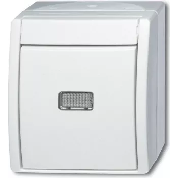 BUSCH JAEGER 1484-0-0381 - painike - valkoinen - IP44 - CE - 74 mm - 55 mm