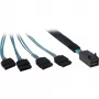 Kaapeli SFF 8643/4x SATA Inter-Tech 0,5 m