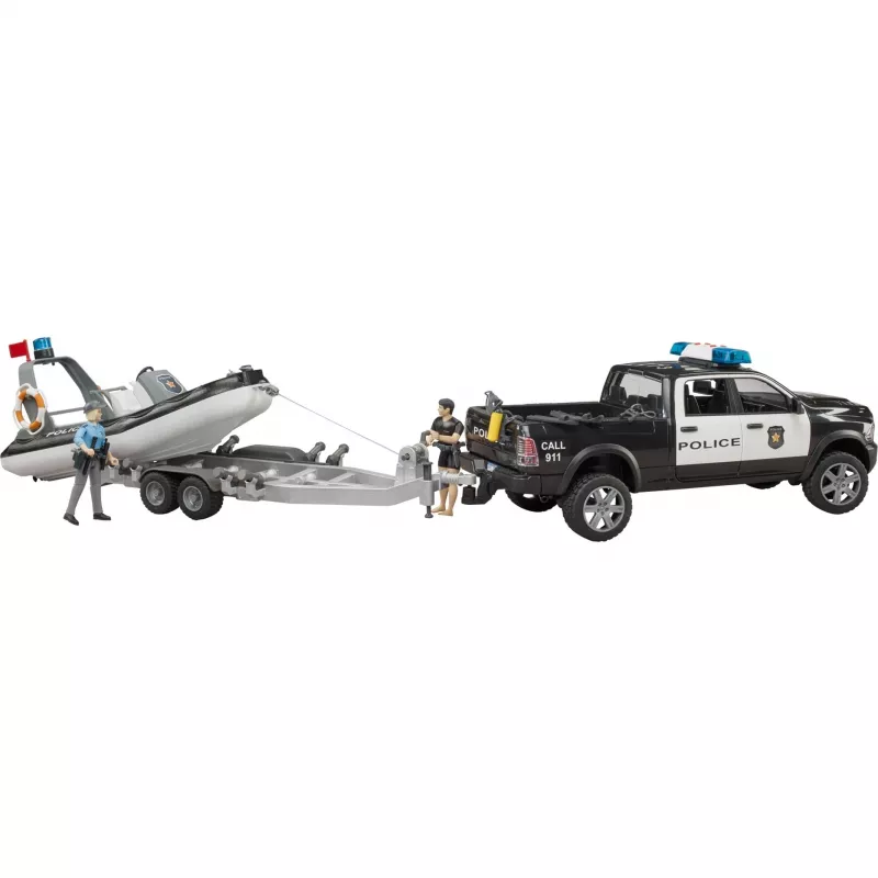 Dodge RAM 2500 poliisiauto pickup veneellä