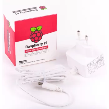 Virallinen valkoinen Raspberry Pi 5,1 A/3 A virtalähde, valkoinen, Bulk