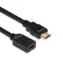 HDMI-jatkokaapeli MediaRange MRCS256, HDMI 2.0, 18 Gbit/s, ARC, HDMI Type-A uros - naaras, 2 m, musta