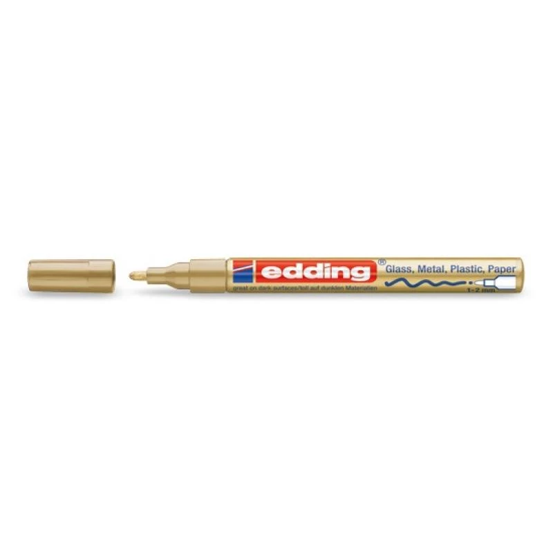 Edding 751 kulta -tussi kulta valkoinen 1 mm