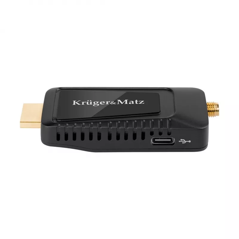Mini DVB-T2 H.265 HEVC-viritin KRUGER & MATZ KM9998, 470–862 MHz, 1 viritin, HDMI, USB, 720p