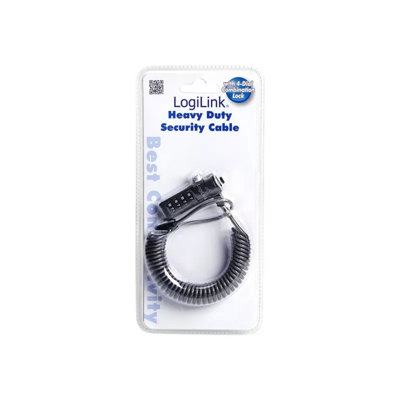 LogiLink NBS004 kaapelilukko musta 1,8 m