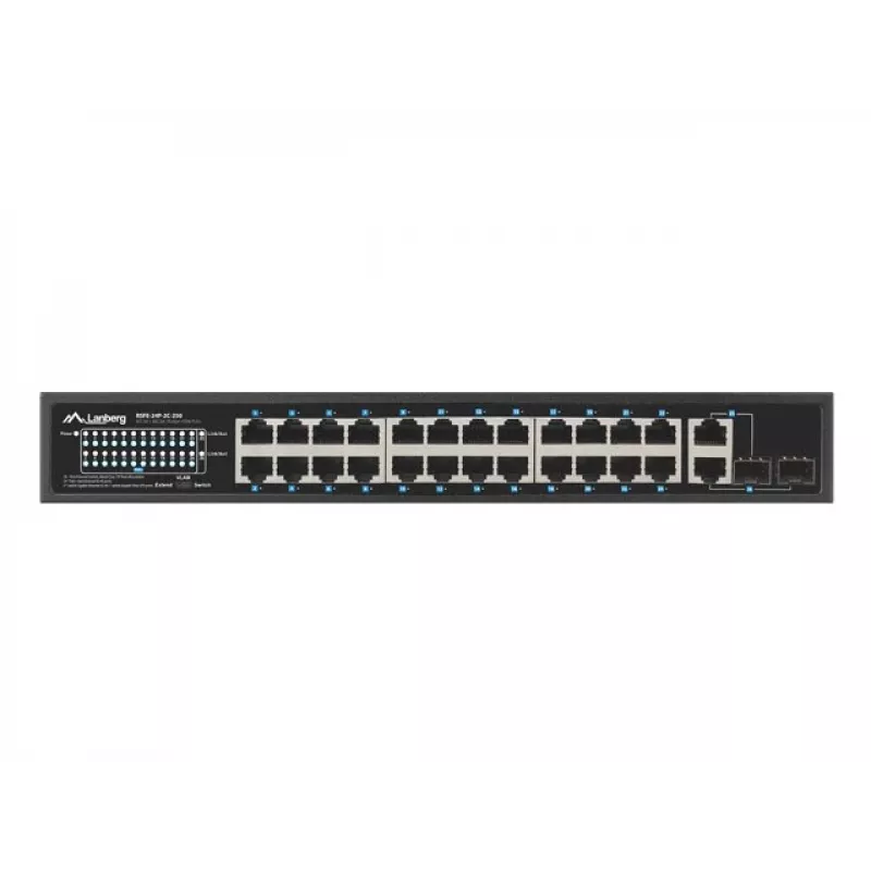 Lanberg RSFE-24P-2C-250 verkkokytkin hallitsematon Gigabit Ethernet (10/100/1000)