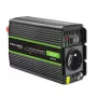 Qoltec Monolith virtasovitin/invertteri auto 600 W musta