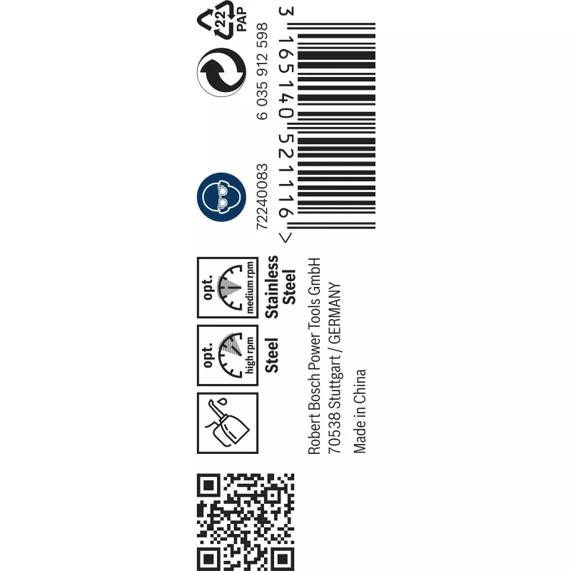 Bosch 2608585876 HSS-Co kierreporasarja, 3 mm, pituus 61 mm, lieriövarsi, 10 kpl