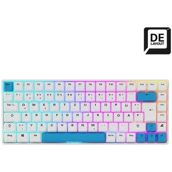 Sharkoon SKILLER SGK50 S3 PBT -näppäimistö pelaaminen USB QWERTZ saksa valkoinen