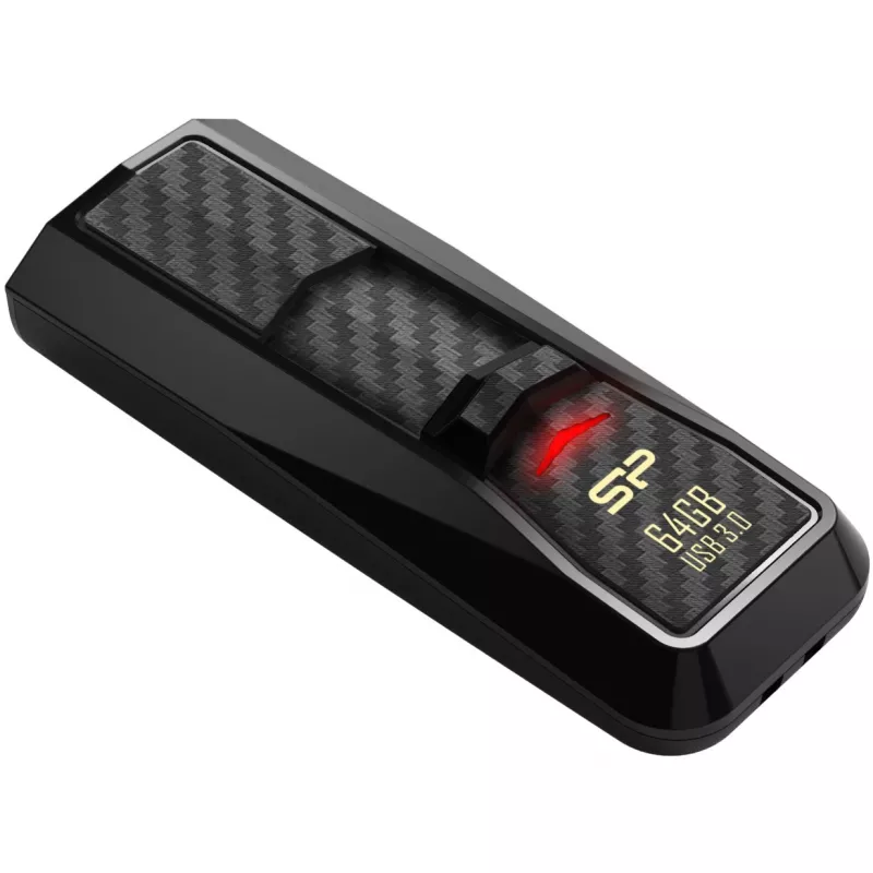 Silicon Power Blaze B50 SP064GBUF3B50V1K 64 GB USB-muistitikku, USB 3.2 Gen 1 (USB 3.0), musta