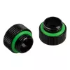 Bitspower Touchaqua TA-F40-GB suora adapteri, G1/4 tuuman ulkokierre – G1/4 tuuman sisäkierre, musta (2 kpl)