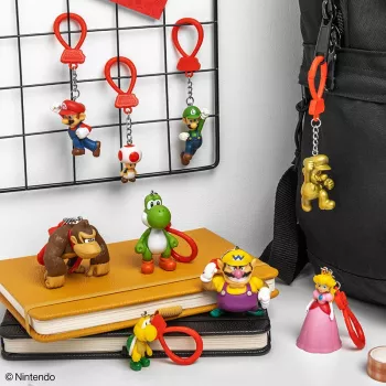 Backpack Buddies -avaimenperäsarja Paladone Super Mario VKE 24 kpl – eri hahmoja, keräilytarvikkeita
