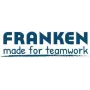 Magneettikiinnitteinen tarra-pidike Franken C124G — 5,0 x 1,5 cm, tummanruskea