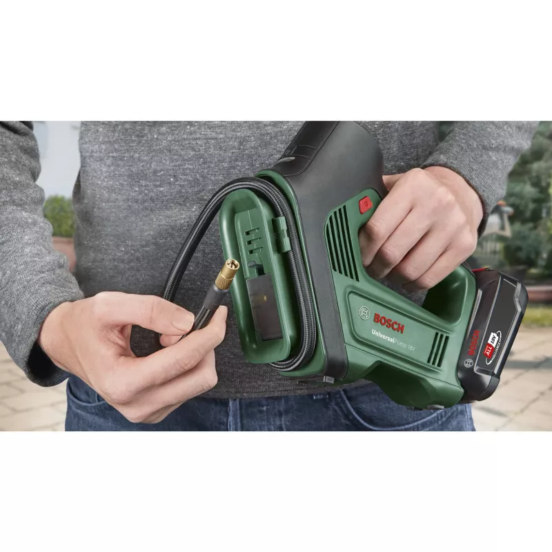 Sähköinen ilmapumppu Bosch Universal Pump 18V — 10,3 bar, 30 l/min, Li‑Ion-akku