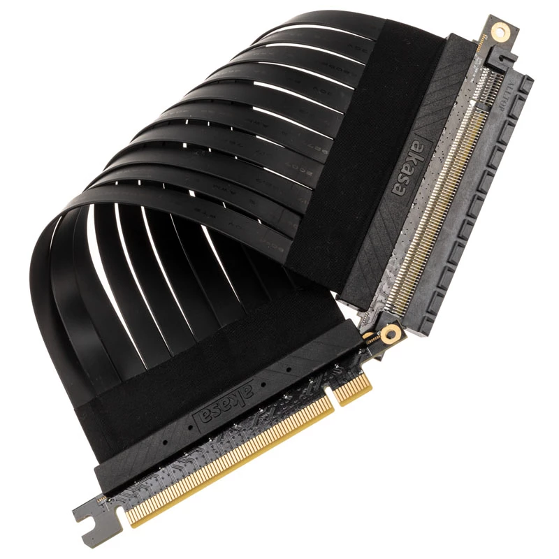 Riser-kaapeli Akasa RISER musta X2 Premium PCIe 3.0 x16 20 cm
