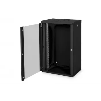 Digitus Unique DN-19 20-U-SW - kaappi - verkkokaappi - seinäasennukseen - musta, RAL 9005 - 20U - 48,3 cm (19) (DN-19 20-U-SW)