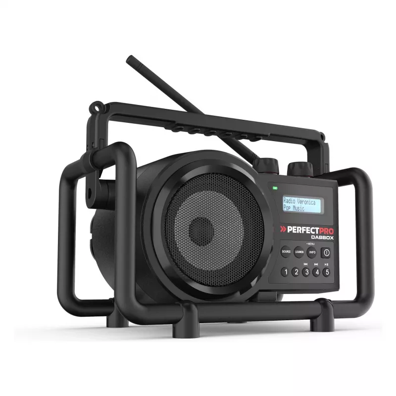 Perfectpro DABBOX radio da cantiere DAB+ FM AUX Bluetooth iskunkestävä