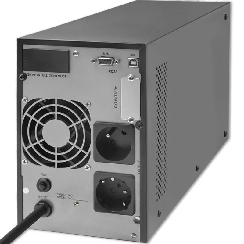 Keskeytymätön virransyöttö QOLTEC 53981 On line 2kVA, 2000 VA kapasiteetti