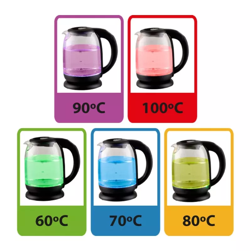 Esperanza EKK027 sähköinen vedenkeitin 1,7 L 2200 W musta, läpinäkyvä
