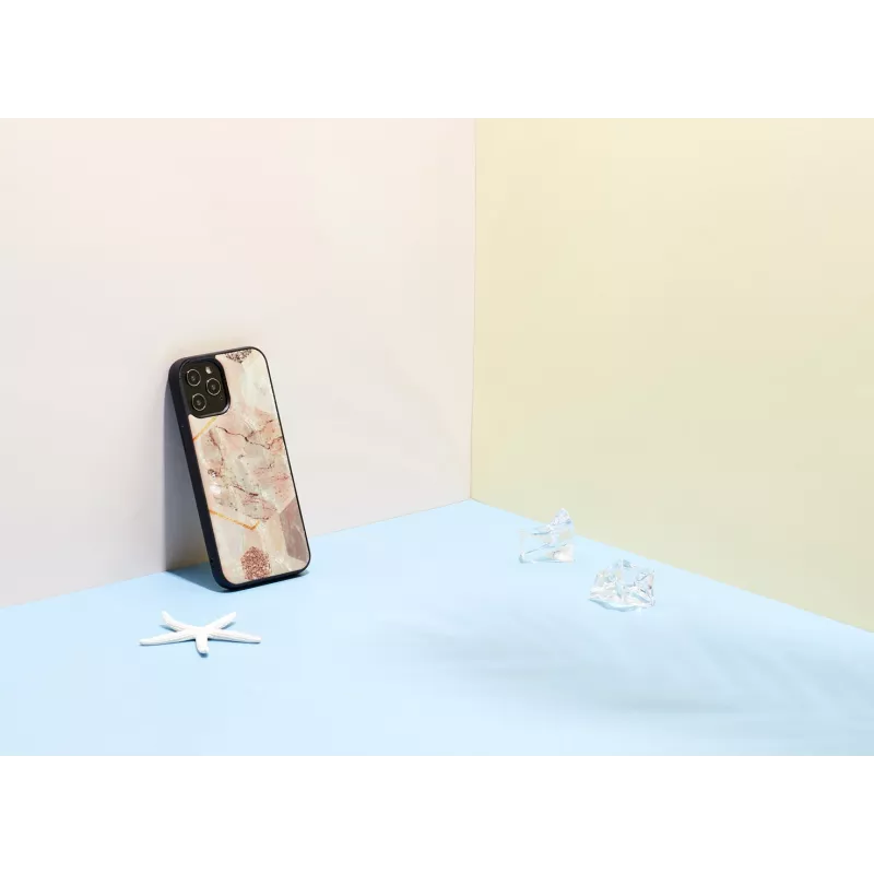 iKins suojakotelo Apple iPhone 12 Pro Max – vaaleanpunainen marmorikuvio