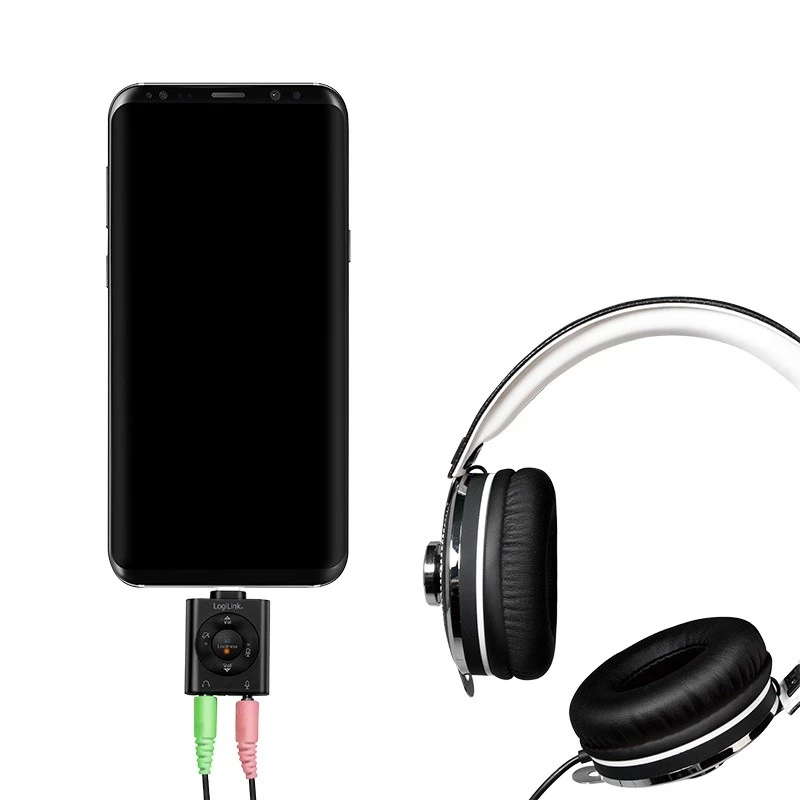 USB3.2-audioadapteri USB-C/uros 2x 3,5 mm naaras 7.1