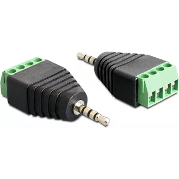 Kaapelin sukupuolenmuunnin DeLOCK 65454 2,5 mm 4-pin musta vihreä