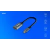 Savio sovitin USB-C (M) HDMI (f), 4K, 60Hz, alumiini, AK-78
