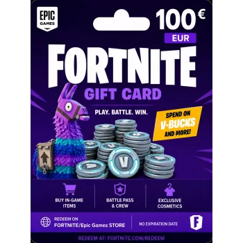Fortnite lahjakortti 100 EUR - Epic Games digitaalinen koodi