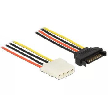 Sisäinen virtakaapeli DeLOCK 60136 0,2 m SATA 15-pin Molex 4-pin