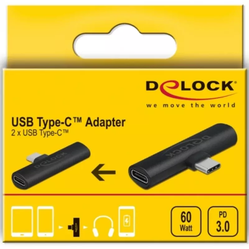 Adapteri USB-C - 2 x USB-C PD DeLOCK 64114