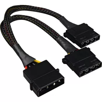 Sharkoon SATA Y-virtasovitin 4P Molex 0,15 m musta – digitaalinen/data – virransyöttö