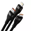 USB-kaapeli Baseus SUP0003351 1,2 m USB A USB C/Micro USB-A/Lightning musta