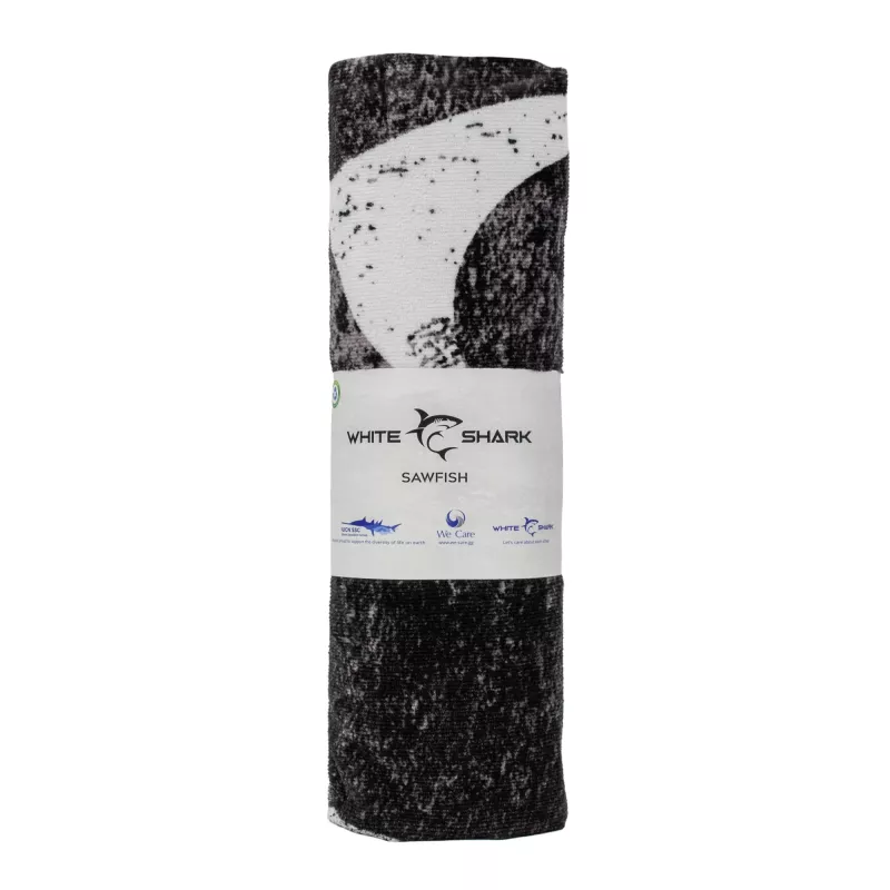 Käsipyyhe White Shark TW-02 sahahai nopeasti kuivuva kevyt mikrofiber