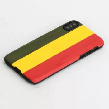 Älypuhelinkotelo man and wood iPhone X/XS — Reggae musta, suojaava kova takakuori