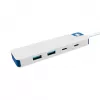 USB-C-keskitin HYPER HyperDrive Flex HD5200BUGL — 4 liitäntää, sininen
