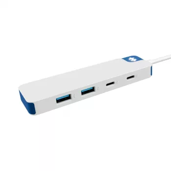 USB-C-keskitin HYPER HyperDrive Flex HD5200BUGL — 4 liitäntää, sininen