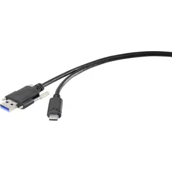 Renkforce RF-3386040 kaapelisovitin USB 3.2 Type-A USB-C musta (RF-3386040)