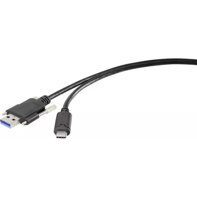 Renkforce RF-3386040 kaapelisovitin USB 3.2 Type-A USB-C musta (RF-3386040)
