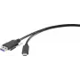 Renkforce RF-3386040 kaapelisovitin USB 3.2 Type-A USB-C musta (RF-3386040)