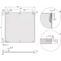 Schroff 20846453 etulevy, EMC-suojattava, 6U, 42 HP
