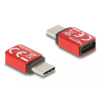Delock 60689 USB-C-datanestin, USB-C-liitin USB-C-liitäntään, 240 W, punainen