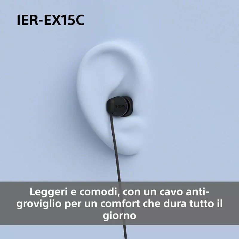 Sony IER-EX15C kuulokemikrofoni johdollinen in-ear puhelut/musiikki USB Type-C sininen