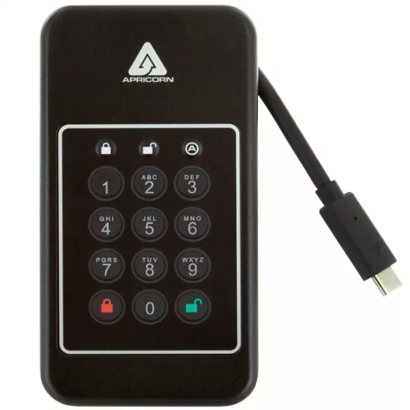 Apricorn Aegis NVX - SSD - 500 GB - USB 3.2 Gen 2 - TAA-yhteensopiva (ANVX-500GB)
